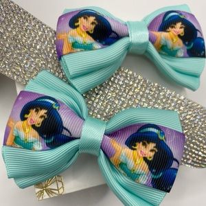 Handmade Hair Bow set, Princess Jasmine